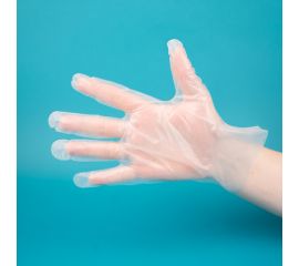 Перчатки одноразовые ПЭ, эластомер