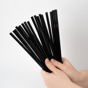 Трубочка 8*240мм 1/250/21 черная с гофрой