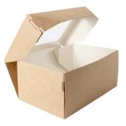 Контейнер универсальный FoodToGo 15*10*7см, 1,2л окном 1/50/250