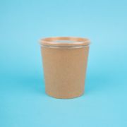 Супница 320мл 96*82*67мм крафт с ПП крышкой 1/25/250