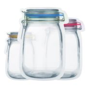 Набор пакетов с защелкой Баночки 900мл/500мл/150мл 3шт