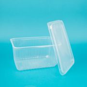 Контейнер прямоуг рифленый 1000мл 186 прозрач.1/500