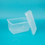 Контейнер прямоуг рифленый 1500мл 186 прозрач.1/500