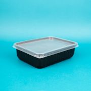 Контейнер прямоуг рифленый 1000мл 179 черный 1/500