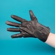 Перчатки ПЭ одноразовые Эластомер XL черные  1/100шт.