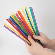 Трубочка 8*240мм 1/250/21 цветные с гофрой