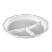 Тарелка 3-х секционная d=205 десертная  50/2000